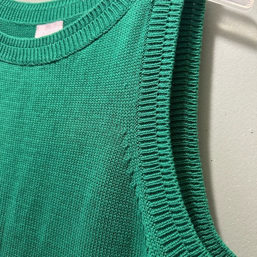 Chico's Green Ribbed Tank Top - Picture 5 of 6
